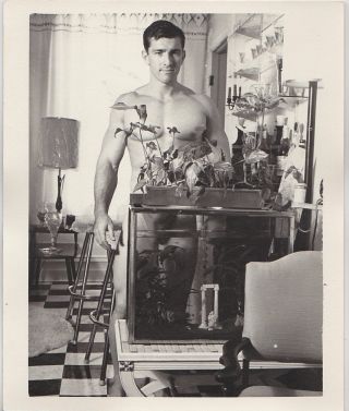 Kris Studio Standing Male Nude,  Bob Kolinsky,  Vintage Photo Muscle Gay