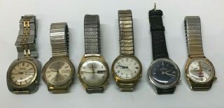 6 - Vintage Accutron Men Wrist Watch W/bands - Take - A - L@@k