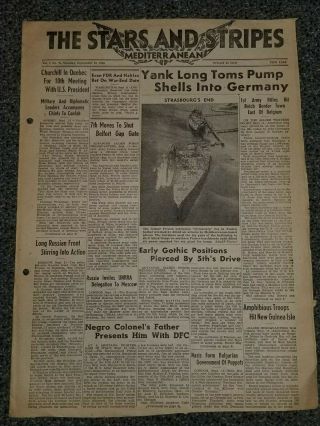 Wwii Stars And Stripes Newspaper Dated September 12,  1944 7th Moves To Shut Belf