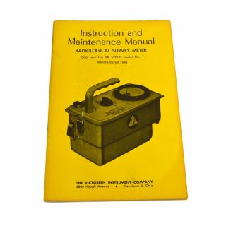 CD V - 777 Vintage Civil Defense Radiation Fallout Detection Kit Set w/ Box 5