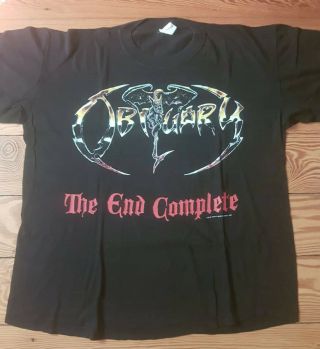 Obituary Shirt 1992 Band Xl Tour Og,  Rare Vintage Death Black Metal Carcass