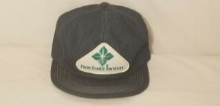 Vintage Farm Credit Denim Snapback Trucker Hat Farm Cap Patch Kbrand K - Products