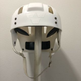 Vintage hockey helmet Hammarplast white Tre Kronor 60s RARE 3