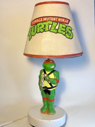 Teenage Mutant Ninja Turtles Vintage Michelangelo Lamp 1990 Tmnt Vtg