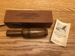 Vintage Glynn Scobey Goose Call With Box And Instructions