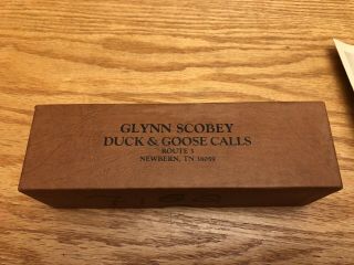 VINTAGE GLYNN SCOBEY GOOSE CALL WITH BOX AND INSTRUCTIONS 6