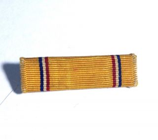 Vintage Wwii American Defense Medal Pin Back Ribbon Bar 3/8 " B1