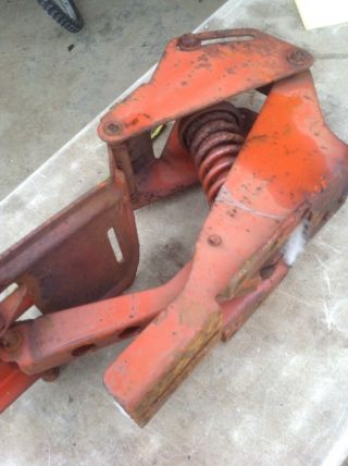 Vintage Allis Chalmers D - 17 gas Farm tractor Seat Spring Loaded Mount Repurpose 7