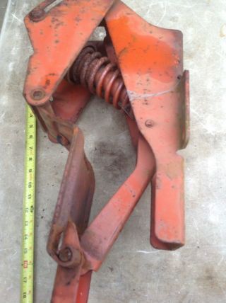 Vintage Allis Chalmers D - 17 gas Farm tractor Seat Spring Loaded Mount Repurpose 8