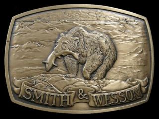 Rk09170 Nos Vintage 1978 Smith & Wesson Gun & Firearm Belt Buckle