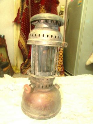 Vintage Lamp Mus 200 Made In Sweden Optimus Lantern Brass