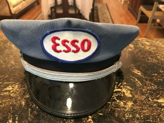 Vintage 1950 Rare Esso Gas Service Station Attendant Hat/cap Size 7 1/4 Wow Nrmt