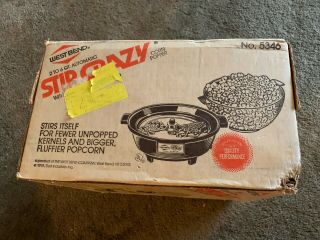 Vintage West Bend Stir Crazy Popcorn Popper 6 Quart 5346 Electric Popper 4