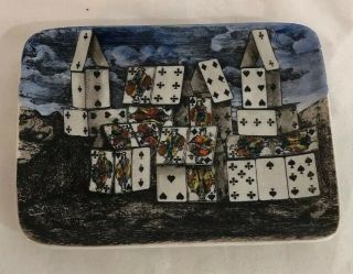 Vintage Fornasetti Dish Or Tray House Of Cards Carte