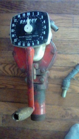 Vintage Gasboy Counter Model 1230o Gas Fuel Hand Crank Pump