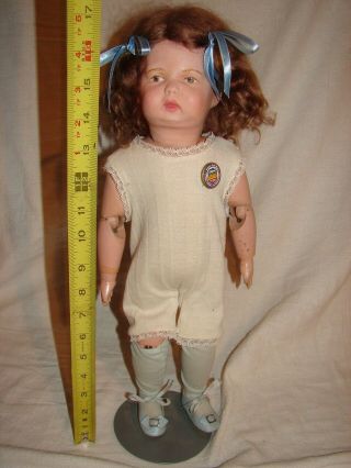 Vintage Antique Doll 17 Inch Schoenhut Wood Wooden Spring Body Painted Head