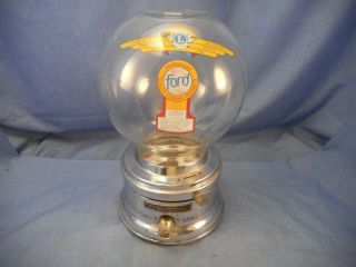 Ford 1 Cent Gumball Candy Machine Glass Globe Vintage P - 5