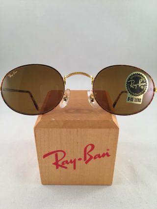 Vintage Ray Ban Bausch And Lomb Oval Tortoise Brown B15 W2473 Sunglasses