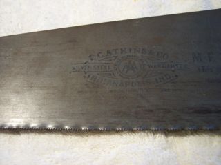 Vintage EC Atkins Hand Saw RailRoad (GNRY) Advertising For Metal Cutting V. 3