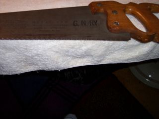 Vintage EC Atkins Hand Saw RailRoad (GNRY) Advertising For Metal Cutting V. 6