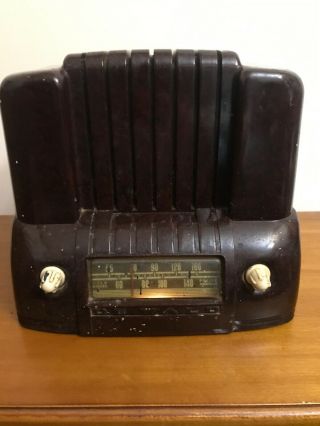 Rare Dewald Bakelite 1940s Vacuum Tube Radio Model 555 Police Band Am Htf