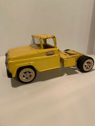 Vintage Tonka Toys Tonka Semi Tractor Truck Yellow Cab 1960s