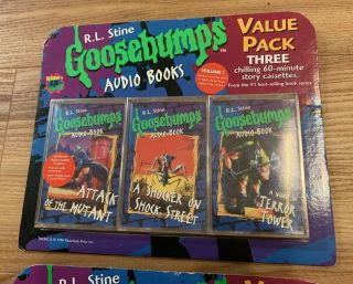 Vintage 1996 Goosebumps Audio Book Cassettes Set Of 2 Value Packs 2