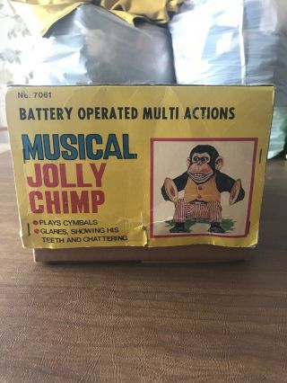 Battery Operated Multi Actions Musical Jolly Chimp - Vintage 8