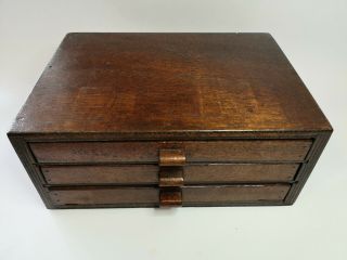 Vintage Watchmakers Small Handmade Wood Chest Of Drawers / Tool Cabinet