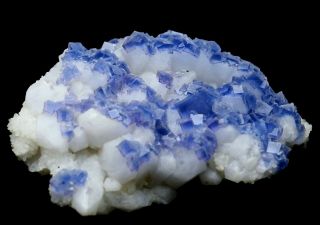 164.  3g Beauty Rare Blue Cube Fluorite Crystal Mineral Specimen/china
