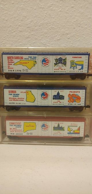 Kadee Micro Trains N Scale State Cars 10 Different states vintage 4