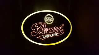 Pearl Lager Vintage Electric Advertising Sign - Great.  Looks Great.