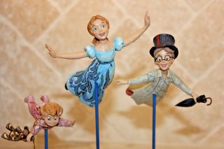 Jim Shore Disney Wendy Michael Kids Darling Family Flying Peter Pan - RARE 7