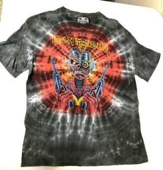 Vintage Iron Maiden Concert T Shirt 1987 L Large Symmetria Tie Dyes Auburn Calif