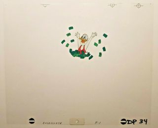 Vintage Donald Duck Production Cel And Drawing - Disney Dp34 Excellence
