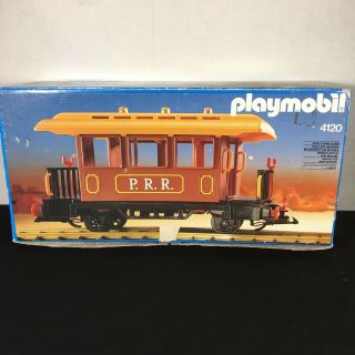 Vintage Playmobil 4120 Western Theme Passenger Car Train Toy Prr Railway