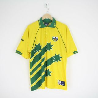 Vintage Asics Australia Icc Cricket Champions World Cup Jersey Shirt L1999 3527