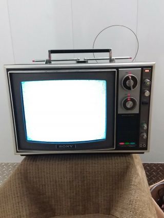 Vintage Sony KV - 1201 Solid State Television TV Japan 5