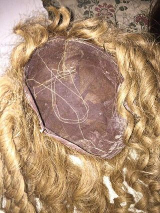 5 Antique and vintage human hair doll wigs for german and french antique dolls 2