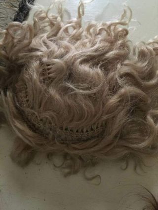 5 Antique and vintage human hair doll wigs for german and french antique dolls 3