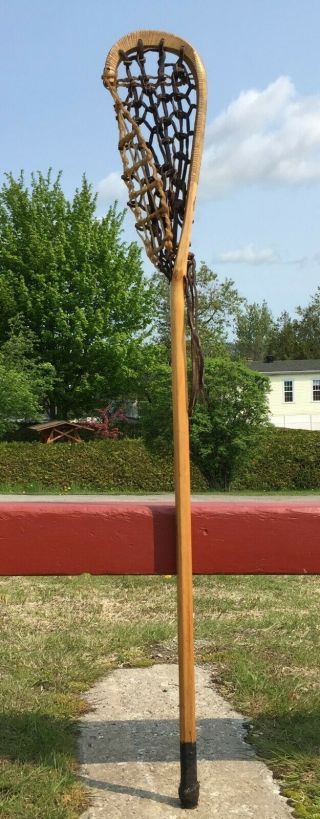Vintage Wooden Lacrosse Lax Stick 