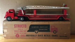 Vintage Toy Structo Fire Truck Hook And Ladder