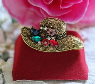 Antique Vintage Jewellery Rhinestone Hat Brooches Art Deco Jewelry