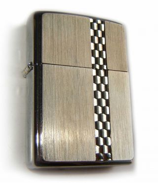 Zippo Vintage Luxury Series I Checkboard Stripe Plate Special Edition Rare