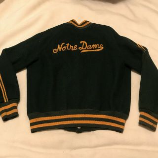 Vintage Notre Dame Fighting Irish Empire Sporting 1960s 1970s Varsity Jacket