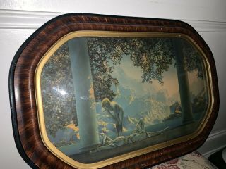 Vintage Framed Maxfield Parrish " Daybreak " Print With Convex Glass