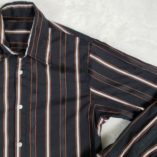 Vintage 70s Dolce Gabbana Mens Stripped Casual Shirt Ittierre Black S Small Rare