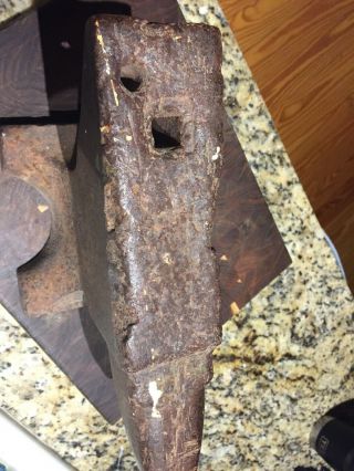 Vintage Anvil blacksmith knife maker tool 49LBs.  unknown maker 14” X71/2” Tall 7
