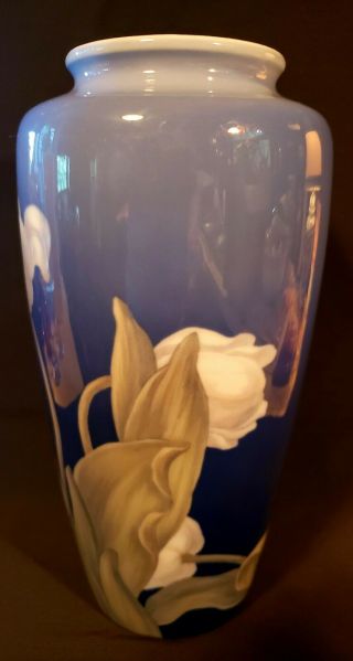 Vintage / Antique Large Bing & Grondahl B & G Floral Tulips Vase Denmark 4