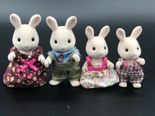 Calico Critters Sylvanian Families Champagne Rabbits Hopkins Family Very Rare